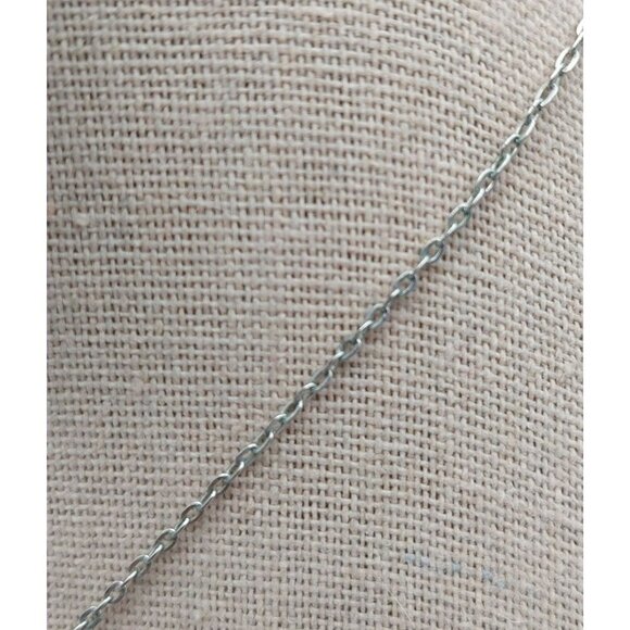 Beautiful Silver Tone & Green Chain Pendant Necklace & Stud Earrings Jewelry Set - Picture 6 of 12